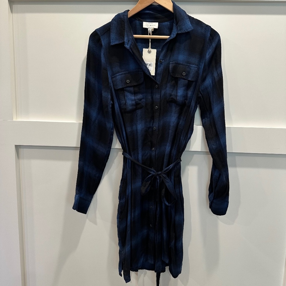 Lucky Brand Women's Small Plaid Shirt Dress Flannel